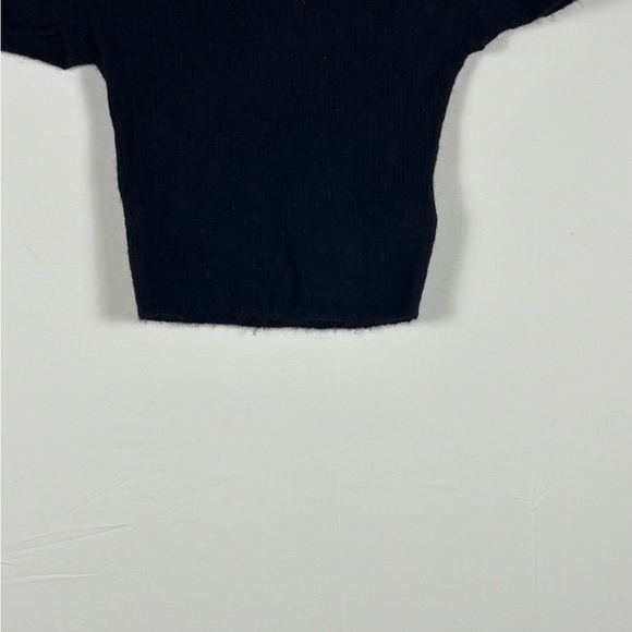 Zara Black Wool Knit Crop Top- S - Picture 3 of 6